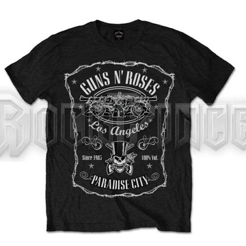 Guns N&#039; Roses - Paradise City Label - unisex póló - GNRTS07MB