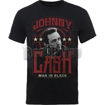 Johnny Cash - Man In Black - Unisex Póló - BILMAR00188
