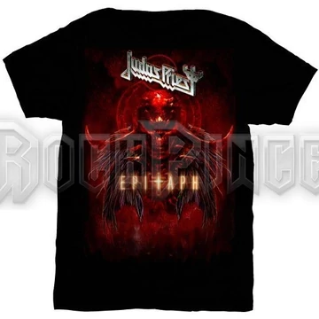 Judas Priest - Epitaph Red Horns - Unisex Póló - JPTEE07MB
