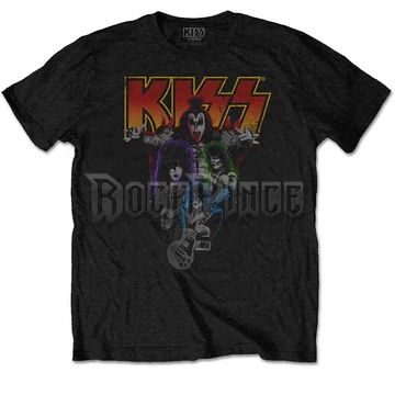 KISS - Neon Band - Unisex Póló - KISSTS06MB