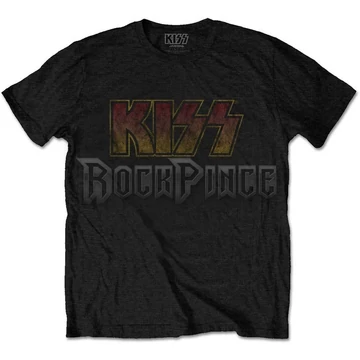 KISS - Vintage Classic Logo - Unisex Póló - KISSTS01MB