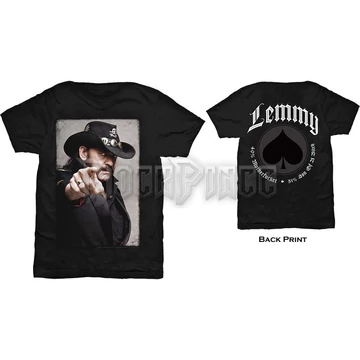 Lemmy - Pointing Photo - Unisex Póló - LEMTS05MB