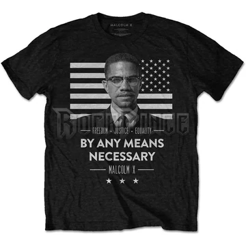 Malcolm X - By Any Means Necessary - Unisex Póló - MALXTS03MB
