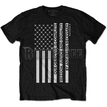 Malcolm X - Freedom Flag - Unisex Póló - MALXTS02MB