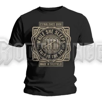 While She Sleeps - This is Six - Unisex Póló - WSSTS01MB