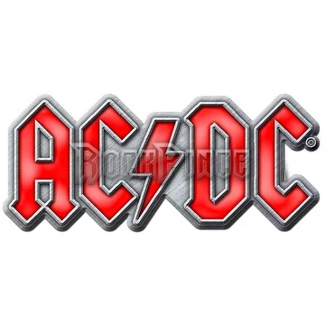 AC/DC: Red Logo - kitűző / fémjelvény - PB001