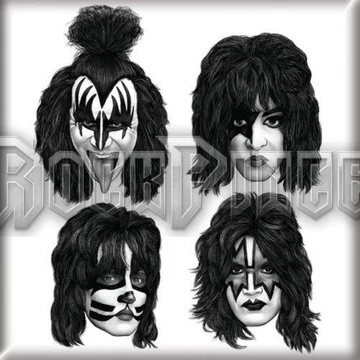 KISS: Graphite Faces - hűtőmágnes - KISSMAG07