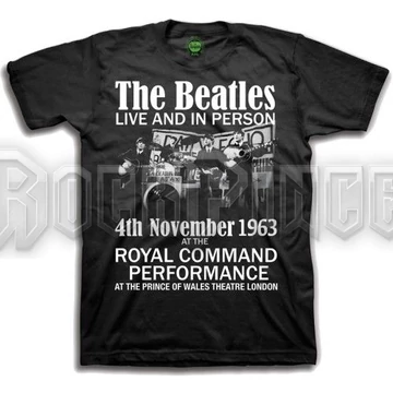 The Beatles - Live &amp; in Person - gyerek póló - BEAT63TEE116BB