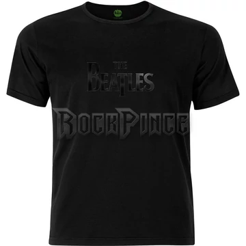 The Beatles - Drop T Black-On-Black - Unisex Póló - BTBLKTS03MB