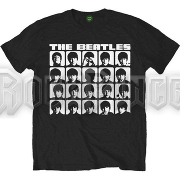 The Beatles - Hard Days Night Faces Mono - Unisex Póló - BEATHBTEE09MB