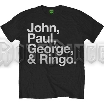 The Beatles - John, Paul, George &amp; Ringo - Unisex Póló - BEATHBTEE08MB