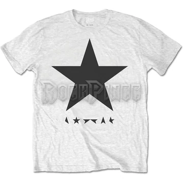 David Bowie - Blackstar on White - Unisex Póló - BOWTS15MW