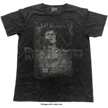David Bowie - Live - unisex vintage póló - BOWVINTS01MB
