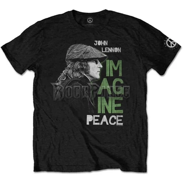 John Lennon - Imagine Peace - Unisex Póló - JLTS07MB