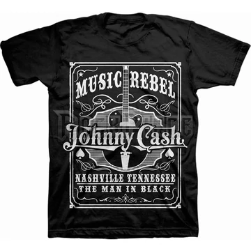 Johnny Cash - Music Rebel - Unisex Póló - BILMAR00194