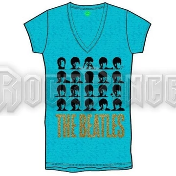 The Beatles - Hard Days Night Faces - női póló - BEATTEE90LB