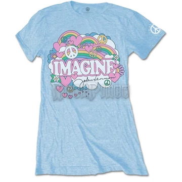 John Lennon - Rainbows, Love &amp; Peace - női póló - JLTS02LBL