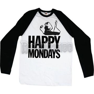 Happy Mondays - Logo - unisex raglán ujjú póló - HMRLO2MW