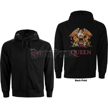 Queen - Classic Crest - unisex cipzáras kapucnis pulóver - QUZHD03MB