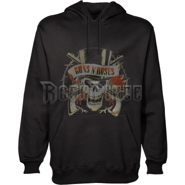 Guns N' Roses - Distressed Skull - unisex kapucnis pulóver - GNRHD01MB