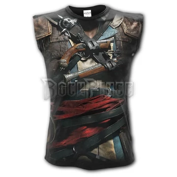 ASSASSINS CREED IV BLACK FLAG - Allover Sleeveless T-Shirt Black - G151M003