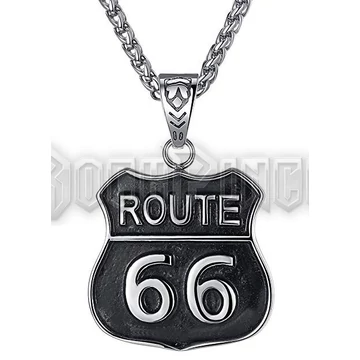 ROUTE 66 BLACK - acél medál