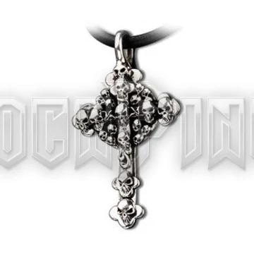 Celtic Cross Skulls - acél medál