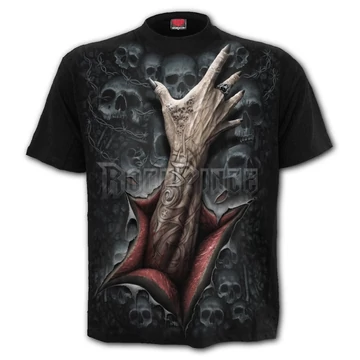 Spiral Direct "CRACKING UP" Acid Wash T-Shirt - 100% Cotton, Gothic & Metal Graphic Tee, Size S