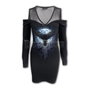 CROW MOON - 2in1 Fine Mesh Shoulder Dress - T175F143