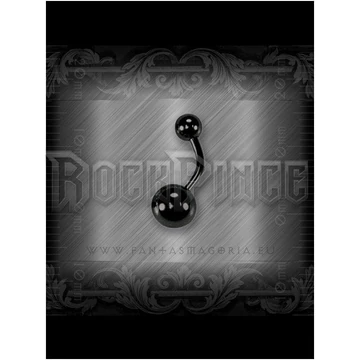 Black steel big ball banana - piercing BKBN
