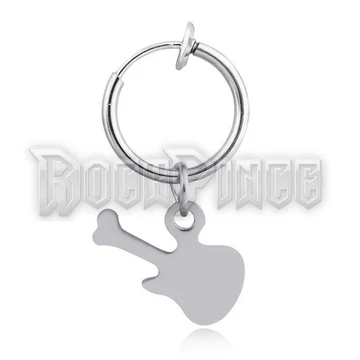 Hoop with Cute Guitar - fülbevaló /1 db