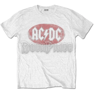 AC/DC - Oval Logo Vintage - Unisex Póló - ACDCTS70MW