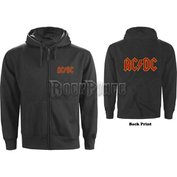 AC/DC - Logo - unisex cipzáras kapucnis pulóver - ACDCZHD05MC