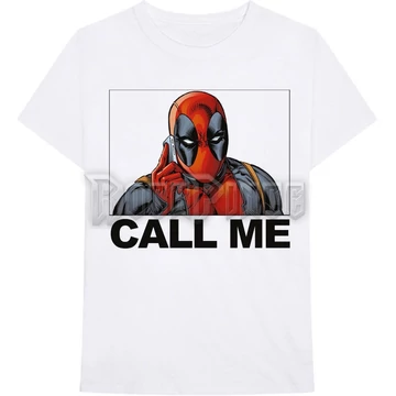 Marvel Comics - Deadpool Call Me - unisex póló - DEADPTS32MW