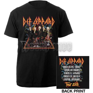 Def Leppard - 2018 Tour Photo - unisex póló - DEFLTS08MB