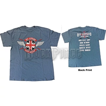 Def Leppard - 2018 Tour Union Jack - unisex póló - DEFLTS10MD03