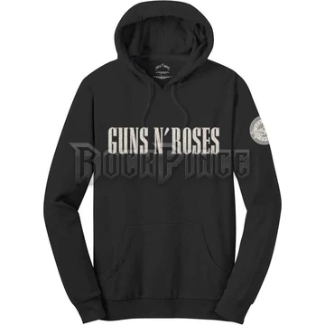 Guns N' Roses - Logo &amp; Bullet Circle (Applique Motifs) - unisex kapucnis pulóver - GNRAPQHD01MB