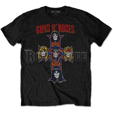 Guns N' Roses - Vintage Cross - Unisex Póló - GNRTS46MB