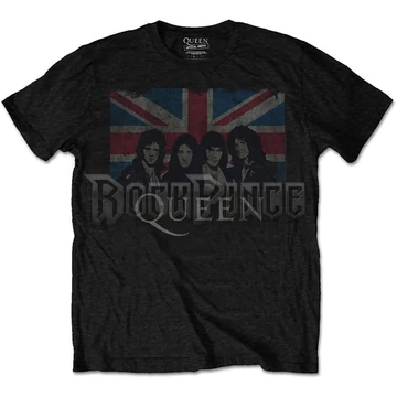 Queen - Vintage Union Jack - unisex póló - QUTS12MB / QUTSP12MB