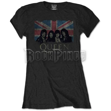 Queen - Union Jack Vintage - női póló - QUTS12LB / QUTSP12LB