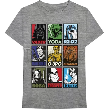 Star Wars - Character Squares - unisex póló - STWATS44MG