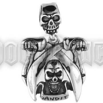 Bandit Skull Cross Swords - acél medál