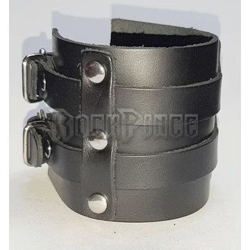 PROXIMO - 2 Buckle Wide Wristband Bracelet - csuklószorító