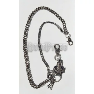Pirate Skull Gunmetal Wallet Chain - PÉNZTÁRCALÁNC - DR26