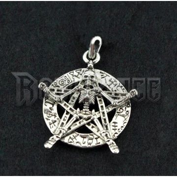 Crucified Skeleton on Pentagram - medál