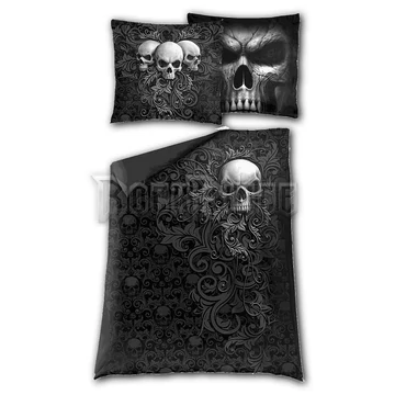 SKULL SCROLL - Single Duvet Cover + UK And EU Pillow case - D089A508