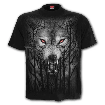 FOREST WOLF - T-Shirt Black - E030M101