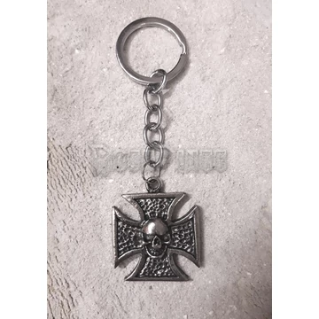 Knight Iron Cross Skull - kulcstartó