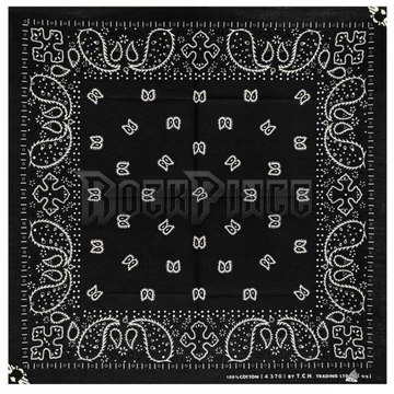 XL Bandana - Black Paisley - 70x70 cm - XBAN014