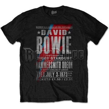 David Bowie - Hammersmith Odeon - Unisex Póló - BOWTS28MB